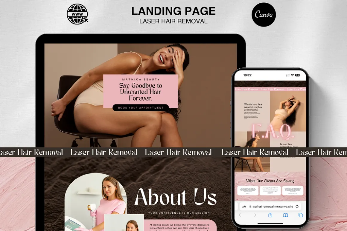 Laser Hair Removal Canva Website