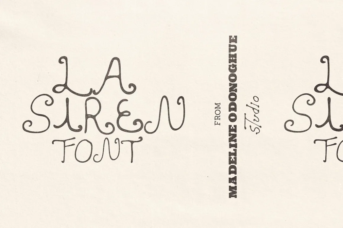 La Siren Hand Drawn Display Font