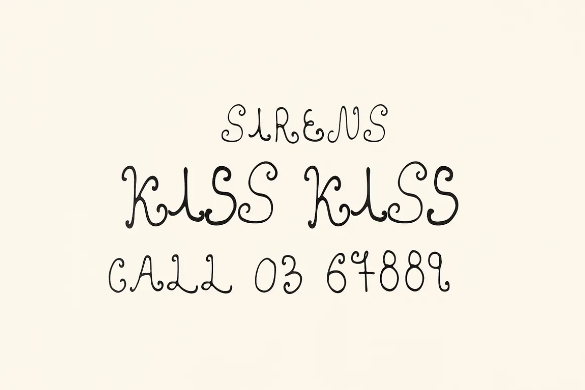 La Siren Hand Drawn Display Font