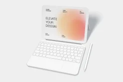 Latest iPad Clay Mockup + Keyboard