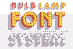 Layered font set 3D Bulb lamp
