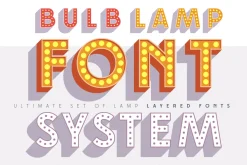 Layered font set 3D Bulb lamp