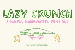 Lazy Crunch - playful font duo
