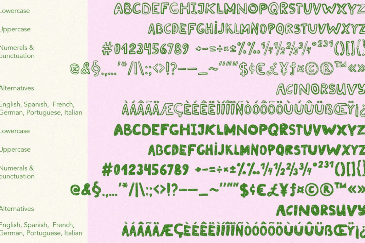 Lazy Crunch - playful font duo