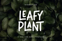 Leafy Plant Fun Typeface
