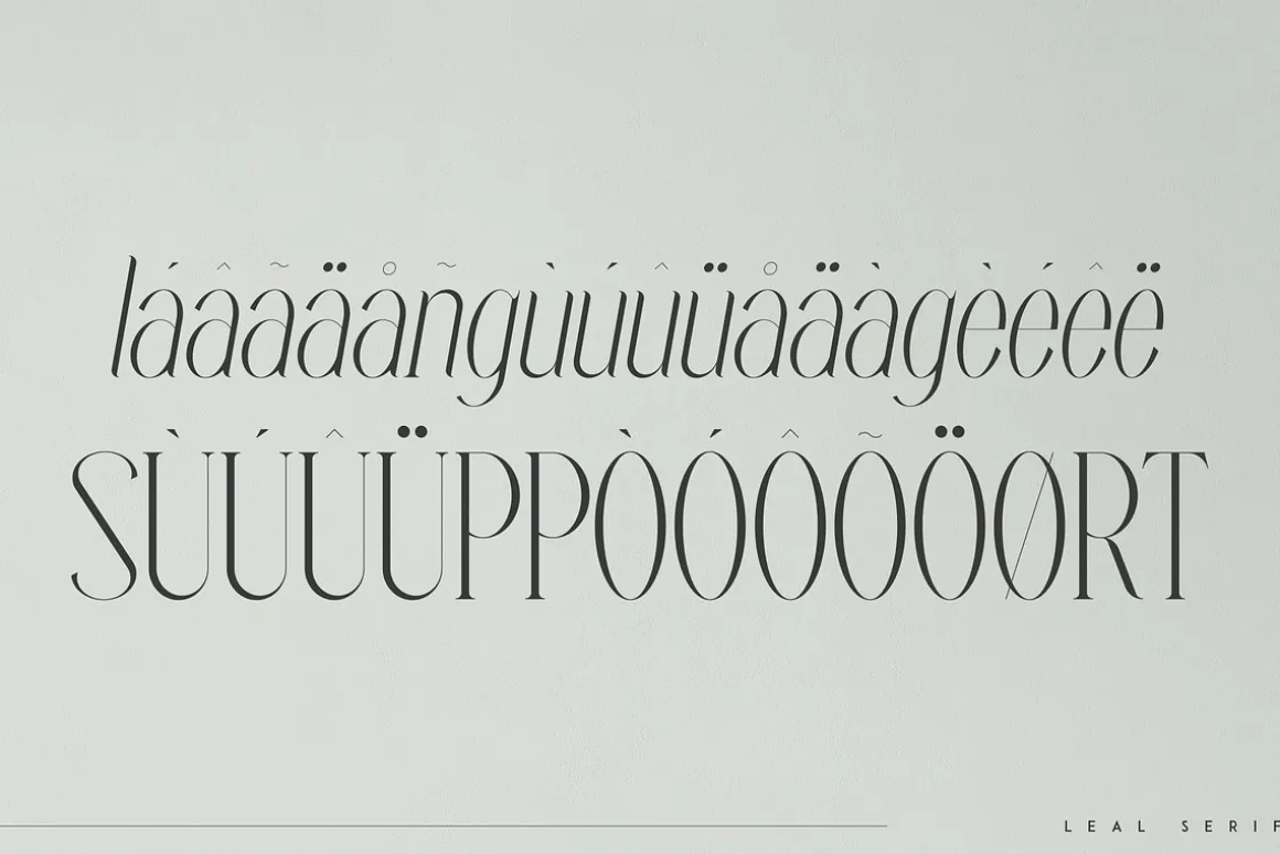 Leal typeface - regular & italic