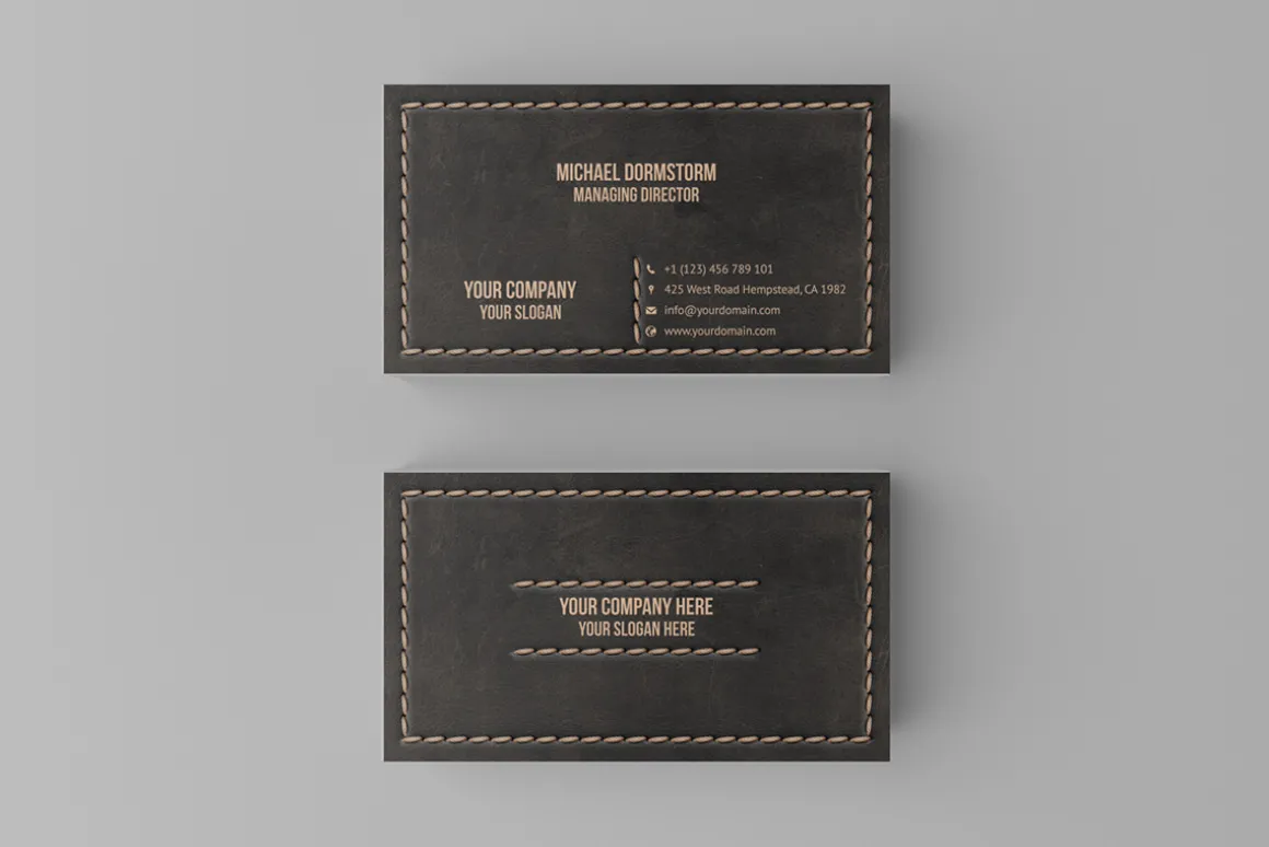 Leather Business Card