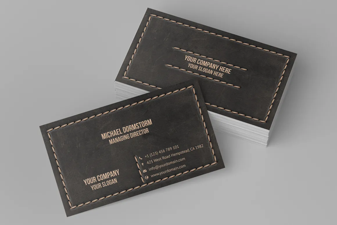 Leather Business Card