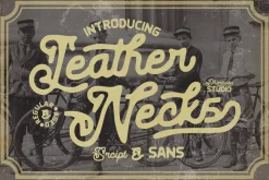 Leather Necks - Vintage Font Duo