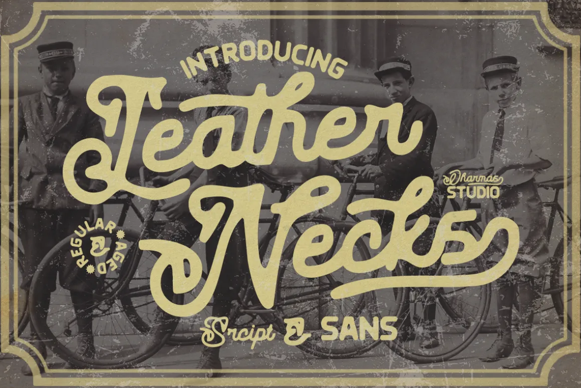 Leather Necks - Vintage Font Duo