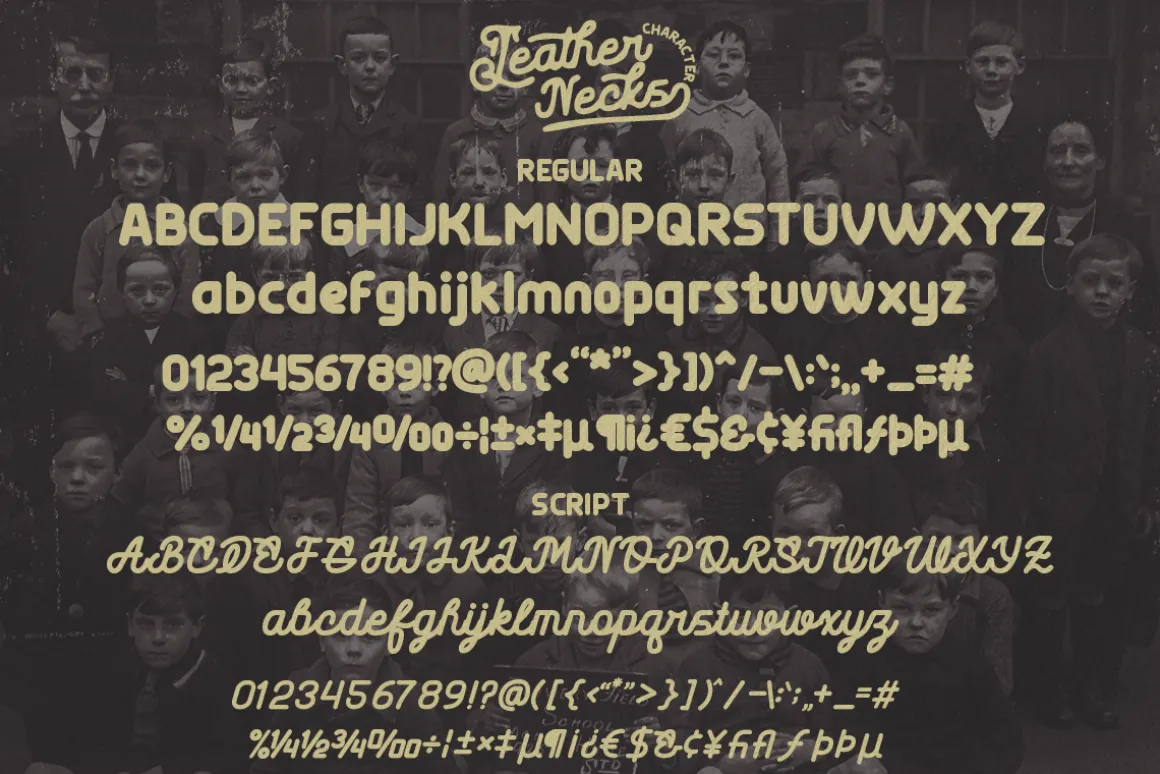 Leather Necks - Vintage Font Duo