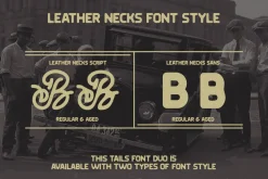 Leather Necks - Vintage Font Duo