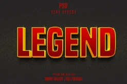 Legend 3d text effect style