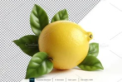 Lemon fruit on white background