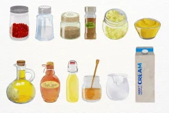 Let's Cook Watercolor Clipart