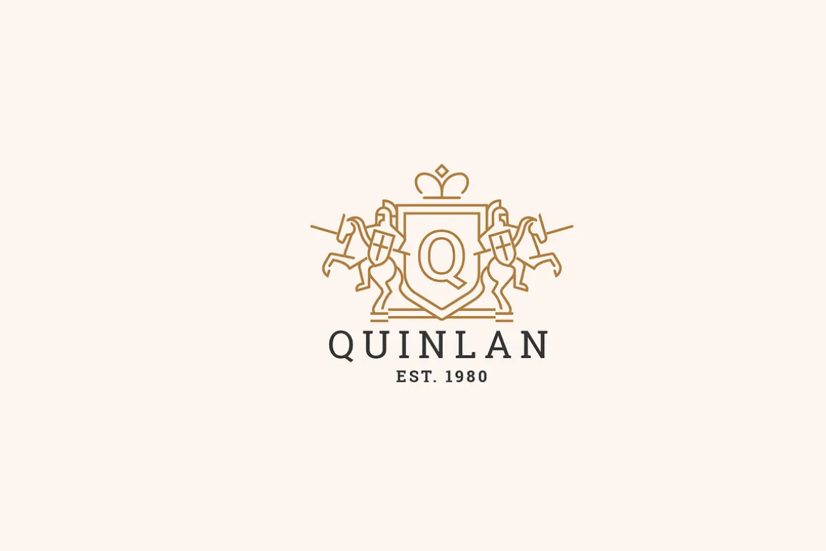 Letter Q Logo - Heraldic,Crest Logo