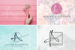 168 LETTER A SIGNATURE monogram logo