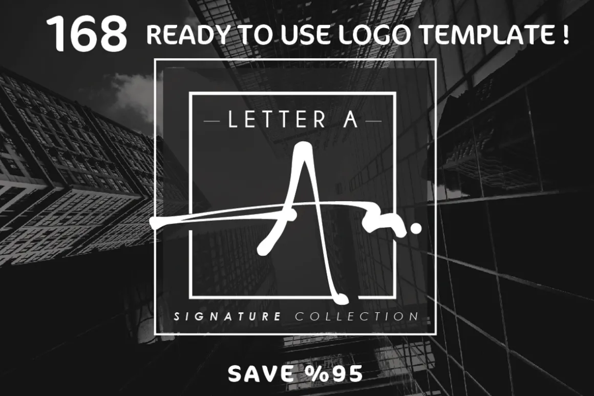 168 LETTER A SIGNATURE monogram logo