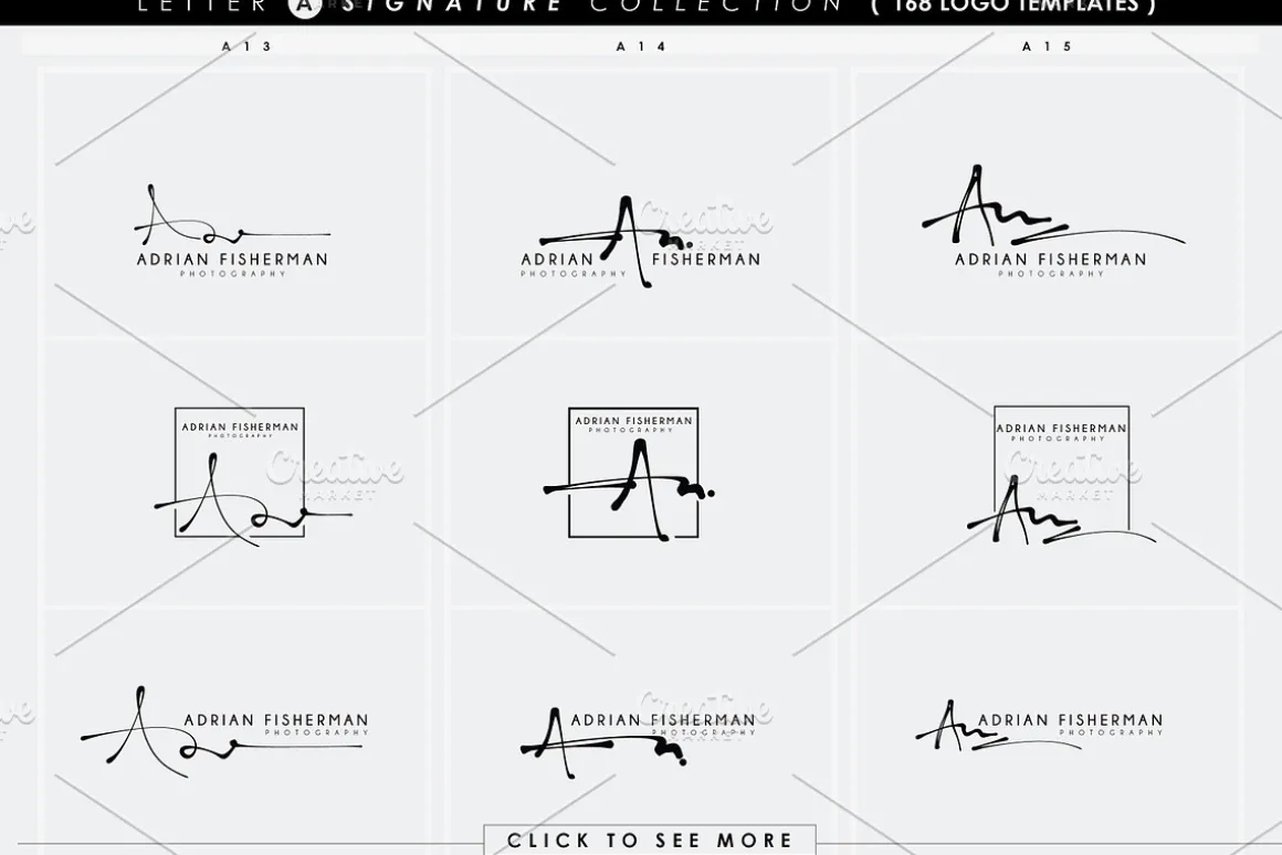 168 LETTER A SIGNATURE monogram logo
