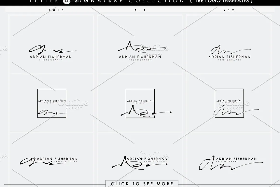 168 LETTER A SIGNATURE monogram logo