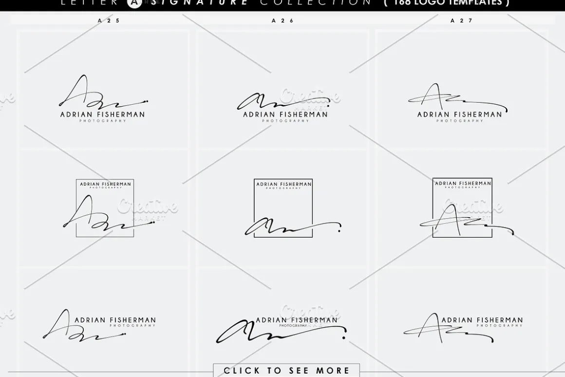 168 LETTER A SIGNATURE monogram logo