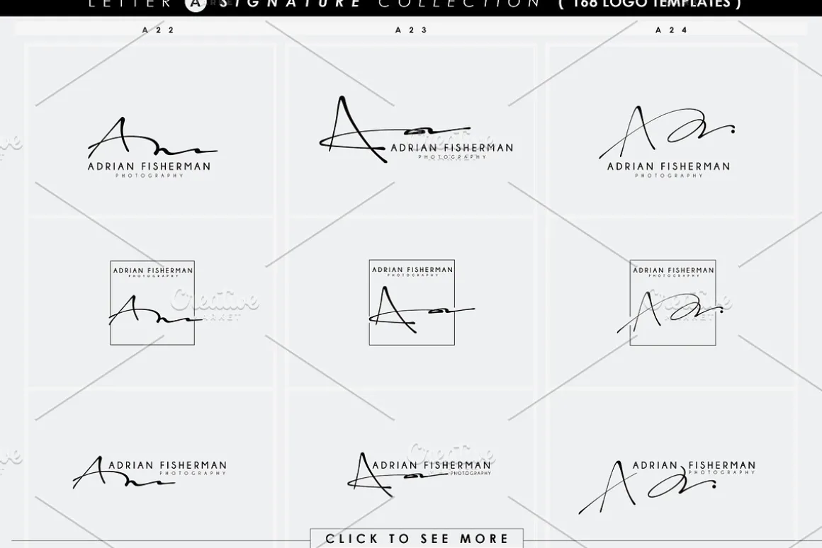168 LETTER A SIGNATURE monogram logo