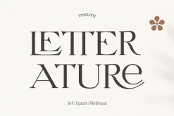 Letterature ligature serif font