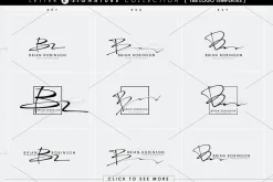 168 LETTER B SIGNATURE monogram logo