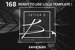 168 LETTER B SIGNATURE monogram logo