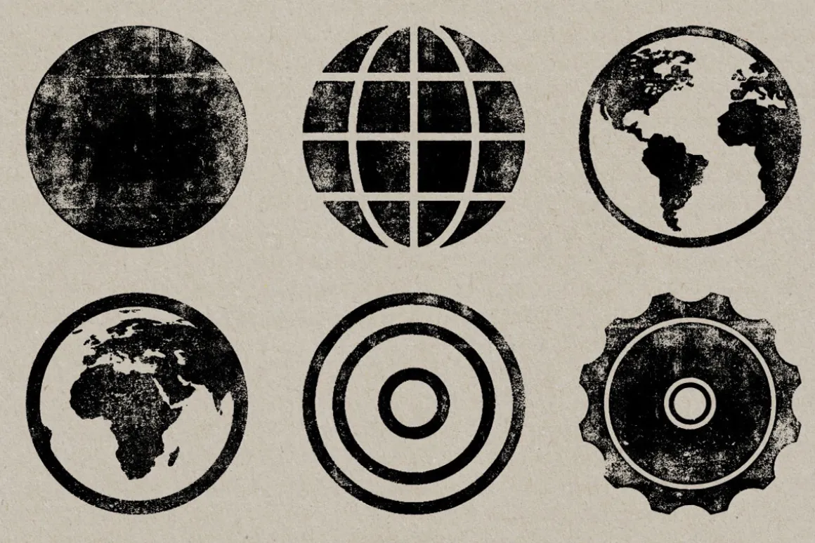 30 Letterpress Vector Symbols