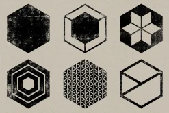 30 Letterpress Vector Symbols