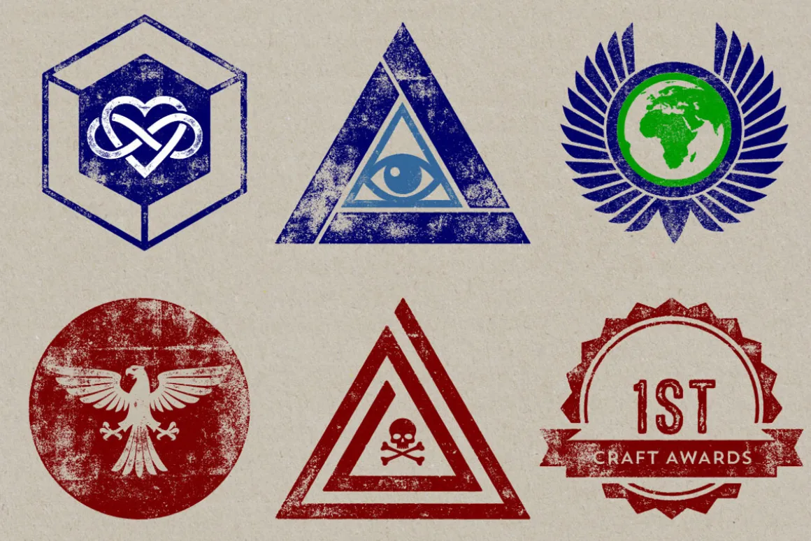 30 Letterpress Vector Symbols
