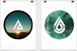 30 Letterpress Vector Symbols