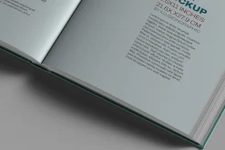 Letter Size Book Mockup - 8 views