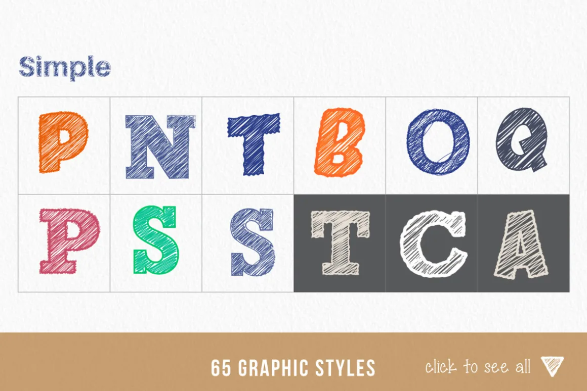 LetterSketch-65 Illustrator Effects