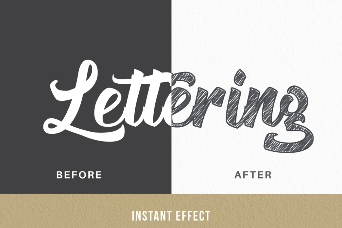 LetterSketch-65 Illustrator Effects