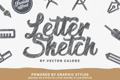 LetterSketch-65 Illustrator Effects