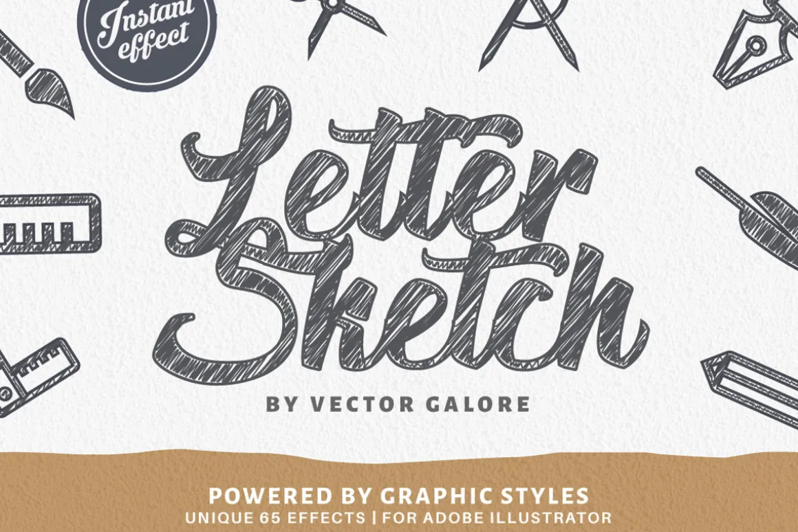LetterSketch-65 Illustrator Effects