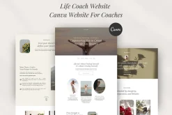 Life Coach Canva Website Template