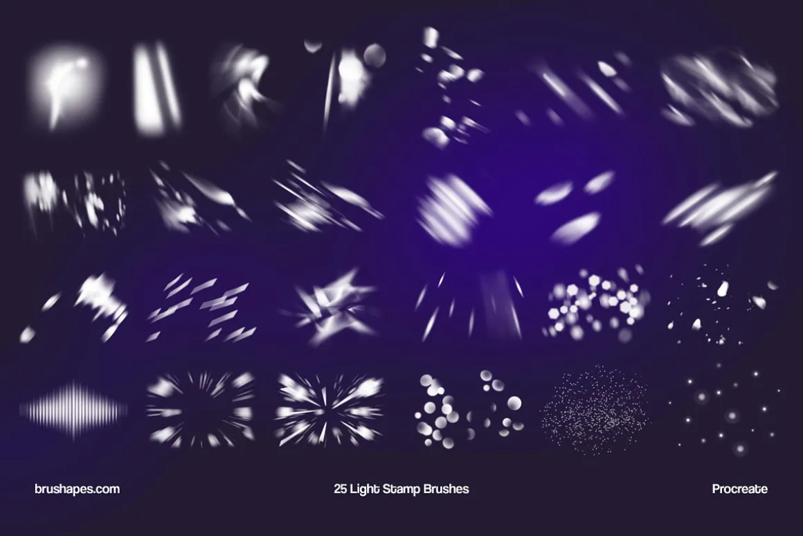 Light and Glow Procreate Brushes