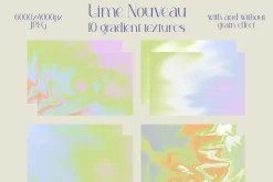 Lime Retrograde Collage & Gradients