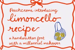 Limoncello Recipe Handwritten Font