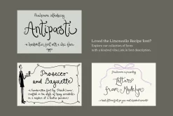 Limoncello Recipe Handwritten Font