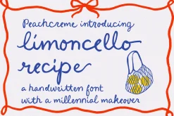 Limoncello Recipe Handwritten Font