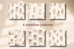 Line art Australian native flowers