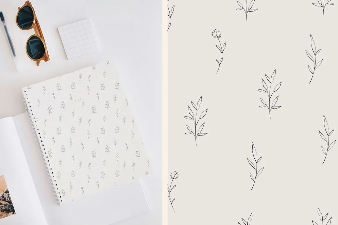 Line Art Floral Tender Frames