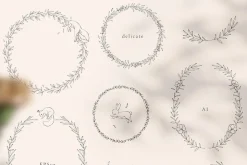 Line Art Floral Tender Frames