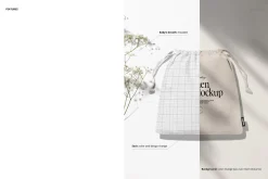 Linen Sack Mockup Top View