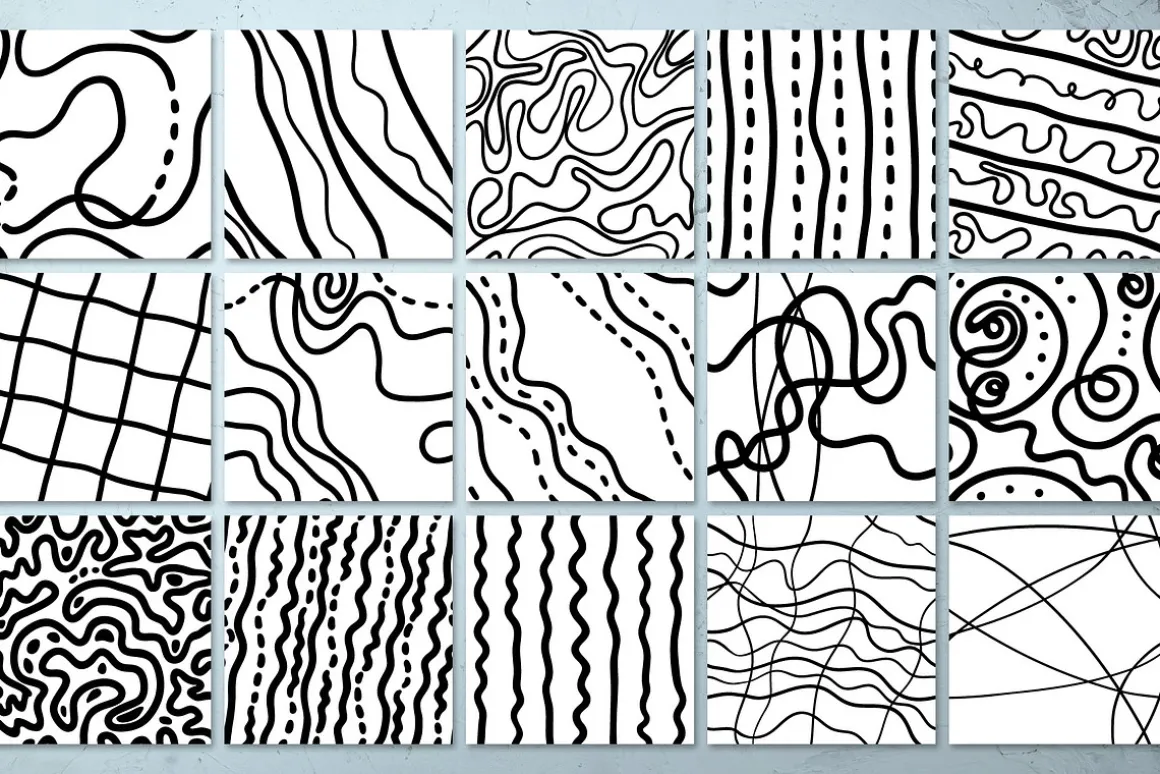 LINES, abstract seamless patterns
