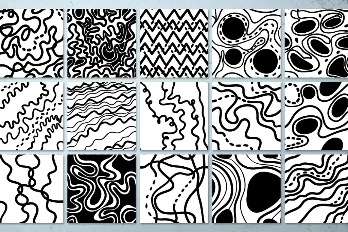 LINES, abstract seamless patterns